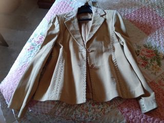 Traje de chaqueta de ante, piel vuelta