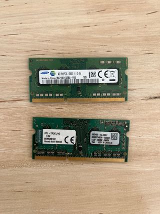 Memoria ram 8 Gb en dos módulos