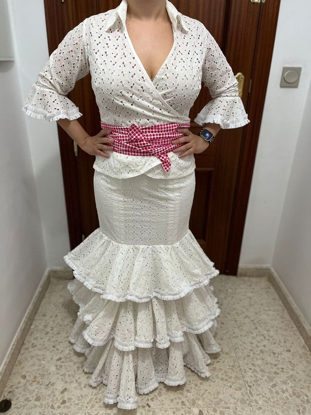 Traje flamenca 2 piezas señora 