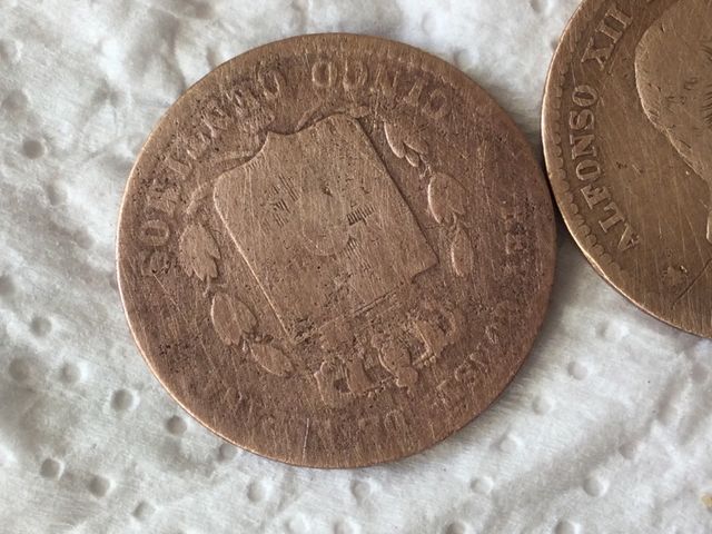 Monedas cinco céntimos Alfonso XII