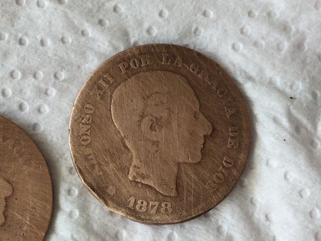 Monedas cinco céntimos Alfonso XII