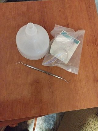 Embudo,Sonda y medida alginato