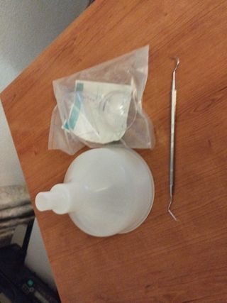 Embudo,Sonda y medida alginato