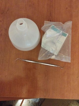 Embudo,Sonda y medida alginato