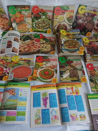 2 LIBROS DE COCINA y 76 revistas Guíacocina