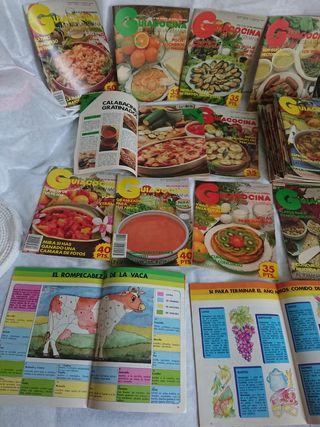 2 LIBROS DE COCINA y 76 revistas Guíacocina