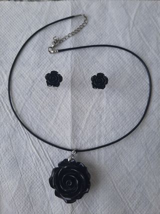 Conjunto pendientes y colgante de pasta