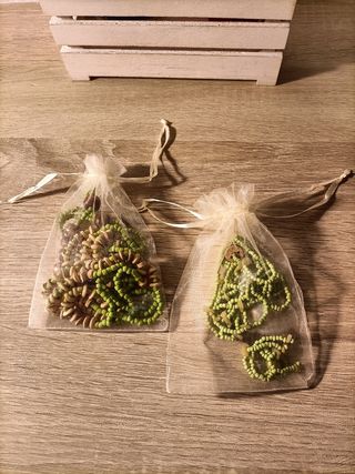 set collane perline verdi