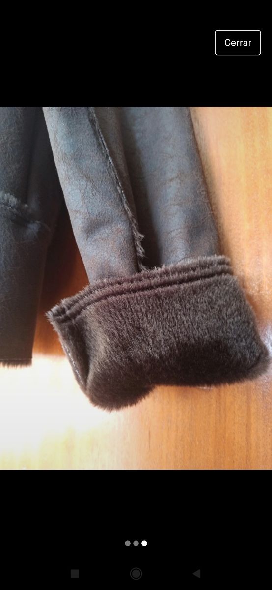 Cazadora forrada tipo Aviador con pelo.