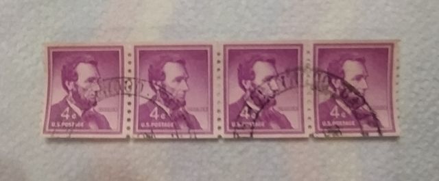 Francobollo Lincoln da 4 centesimi