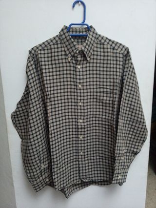 camisa de cuadros en negro y beige