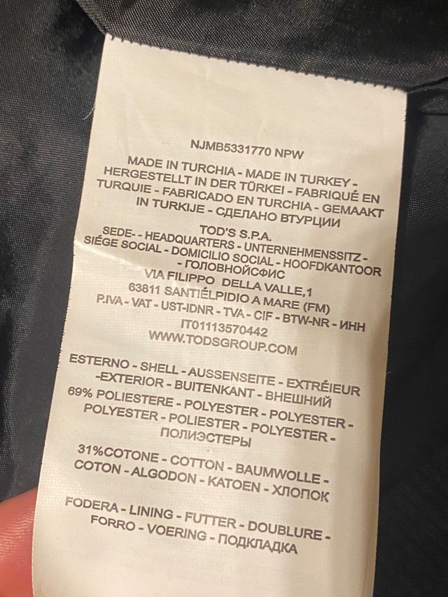 Fay giubbino/bomber primaverile effetto vintage ta