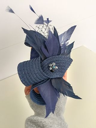 TOCADO CASQUETE COLOR AZUL MARINO