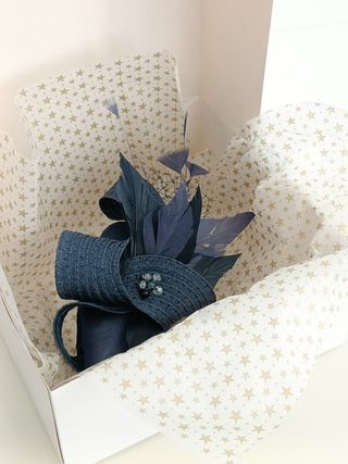 TOCADO CASQUETE COLOR AZUL MARINO