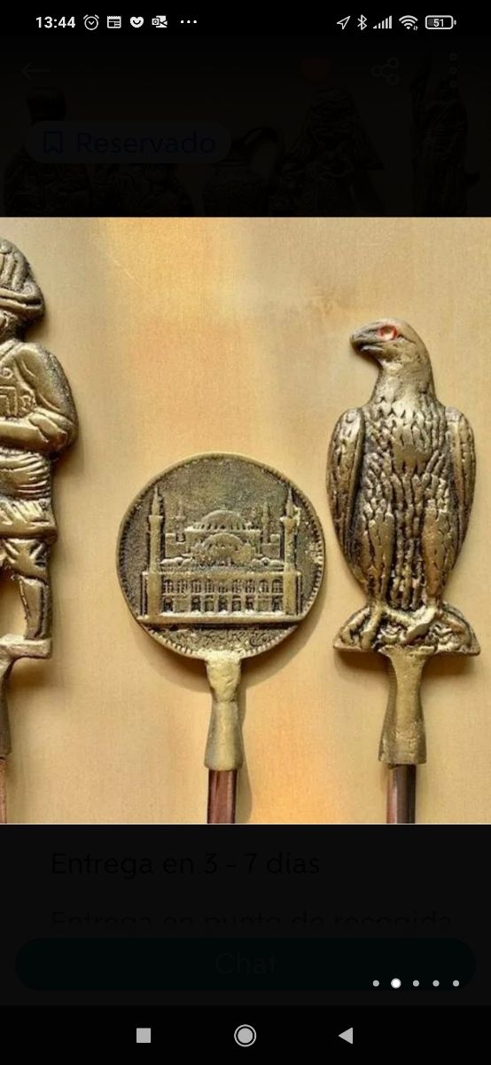 Set di spiedini. Carne turca in bronzo