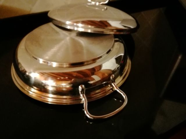 Pentola con coperchio 2 manici acciaio inox