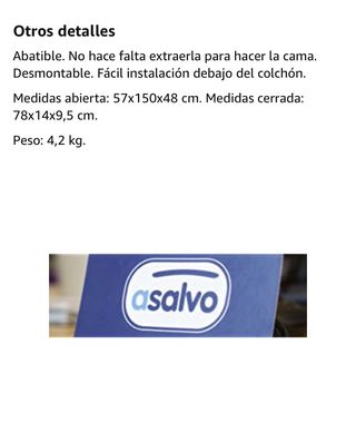 Barrera seguridad cama