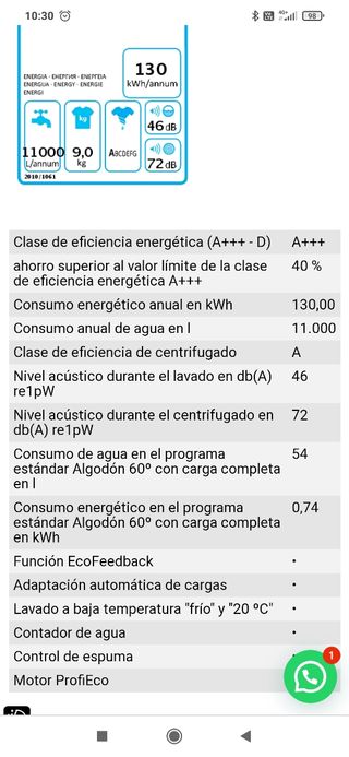 Lavadora MÍELE impresionante reacondicionada.