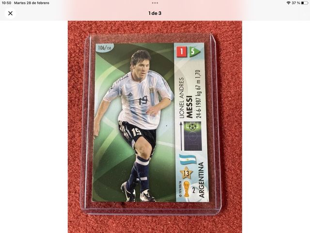 Cromo Messi mundial alemania 2006 Rookie card 106