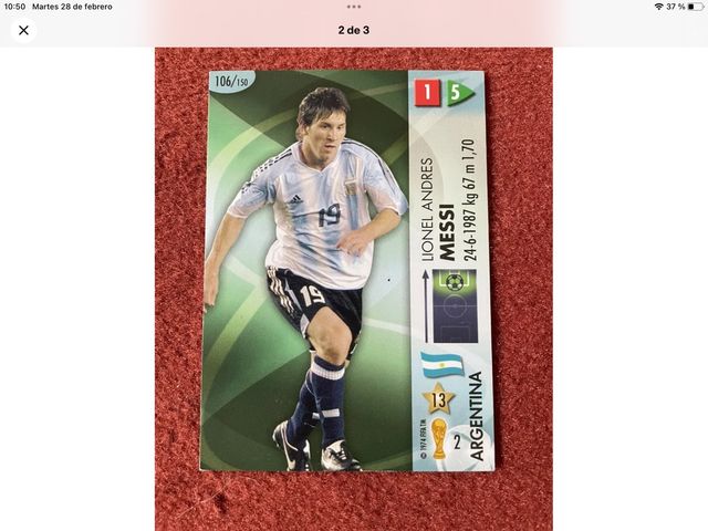 Cromo Messi mundial alemania 2006 Rookie card 106