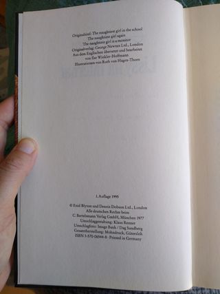 libro en aleman, Enid Blyton "Lissy im Internat"