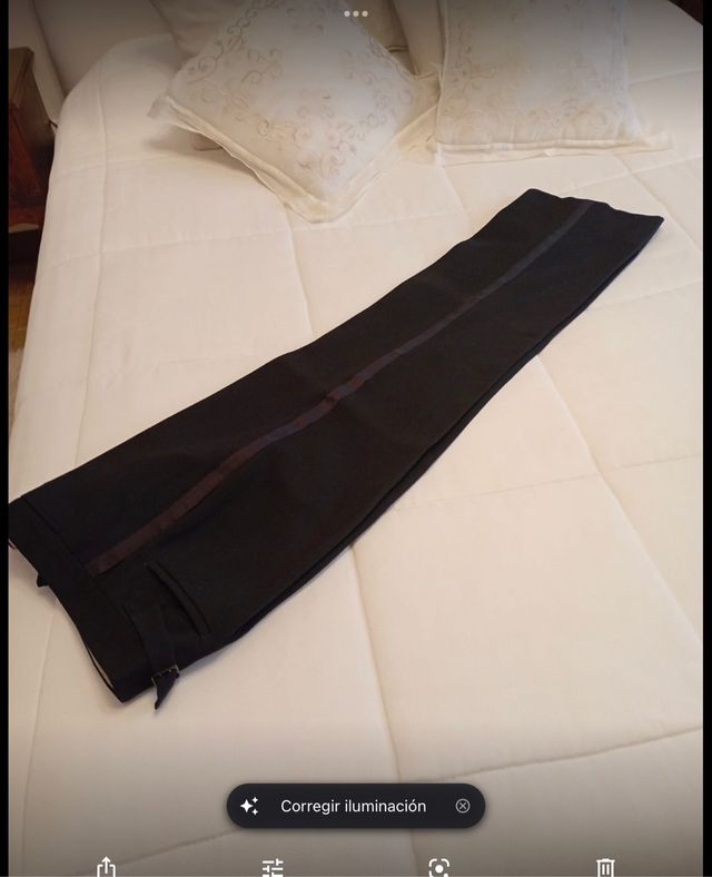 SMOKING COLOR NEGRO CON RASO