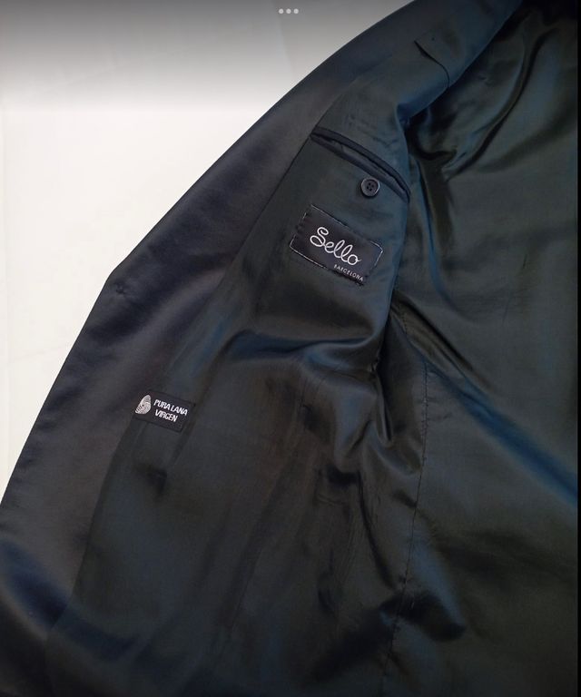 SMOKING COLOR NEGRO CON RASO