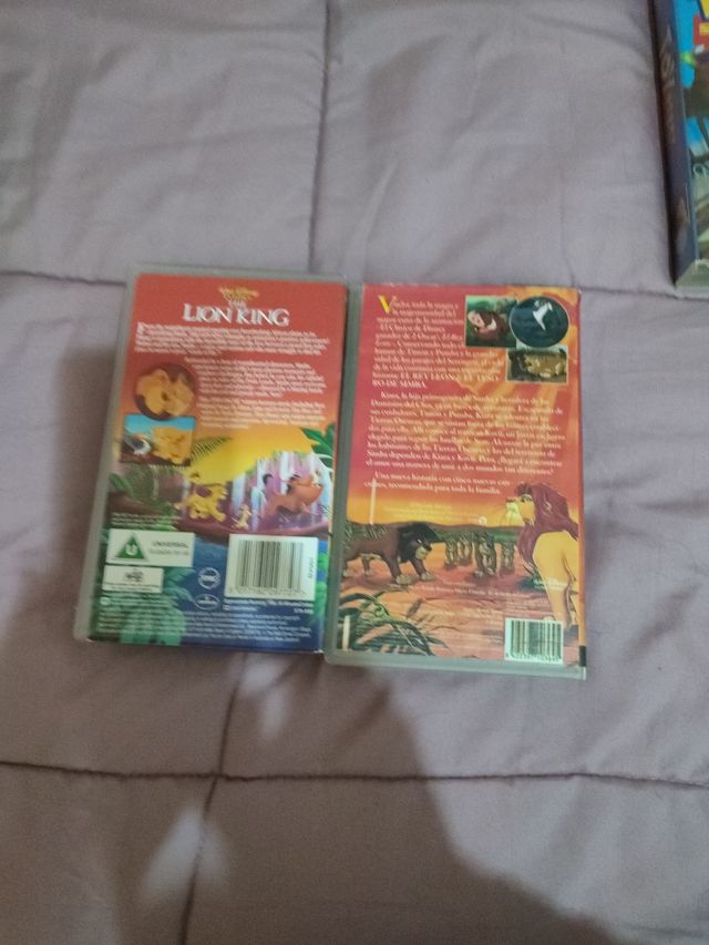 cinta VHS rey león 1&2