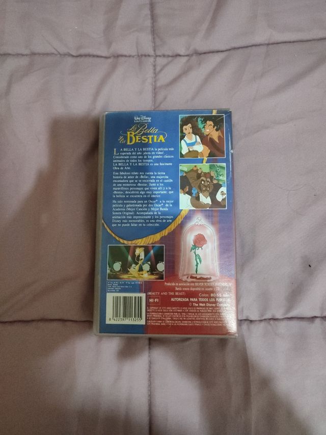 cinta VHS la bella y la bestia en español