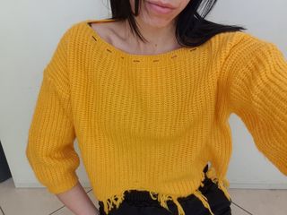 Maglioncino corto giallo