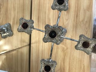 Candelabros victorianos bañados en plata inglesa