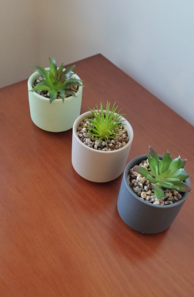 Conjunto de 3 plantas artificiales