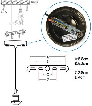 Lámpara de techo vintage, diseño Edison retro