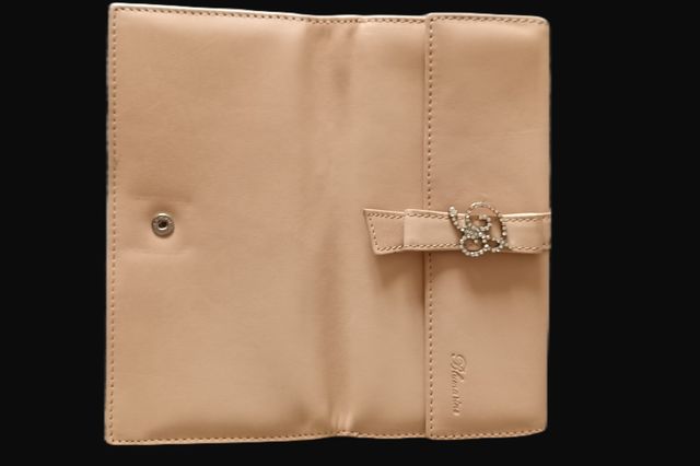 Portafoglio donna Blumarine nappa col. vaniglia