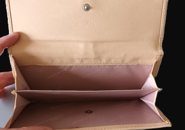 Portafoglio donna Blumarine nappa col. vaniglia