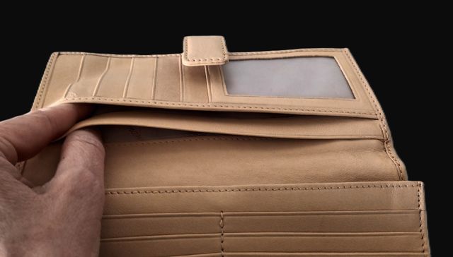 Portafoglio donna Blumarine nappa col. vaniglia