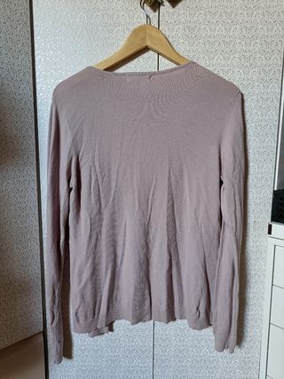 Chaqueta rosa botones lana y cashmere 