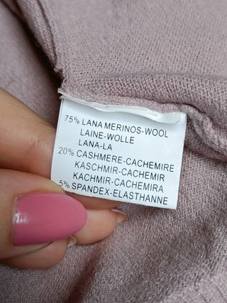 Chaqueta rosa botones lana y cashmere 