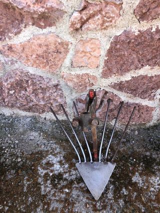 Motocultor con aperos