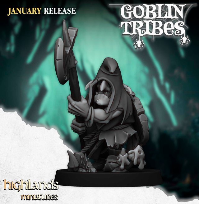 10 Goblins con picas 28mm Highland Miniatures