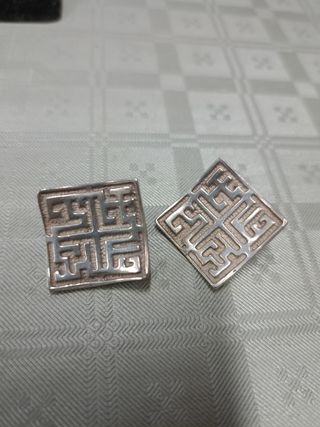 Pendientes plata maciza