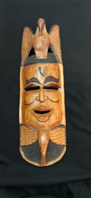 Maschera design etnica 75 cm legno Doussiè