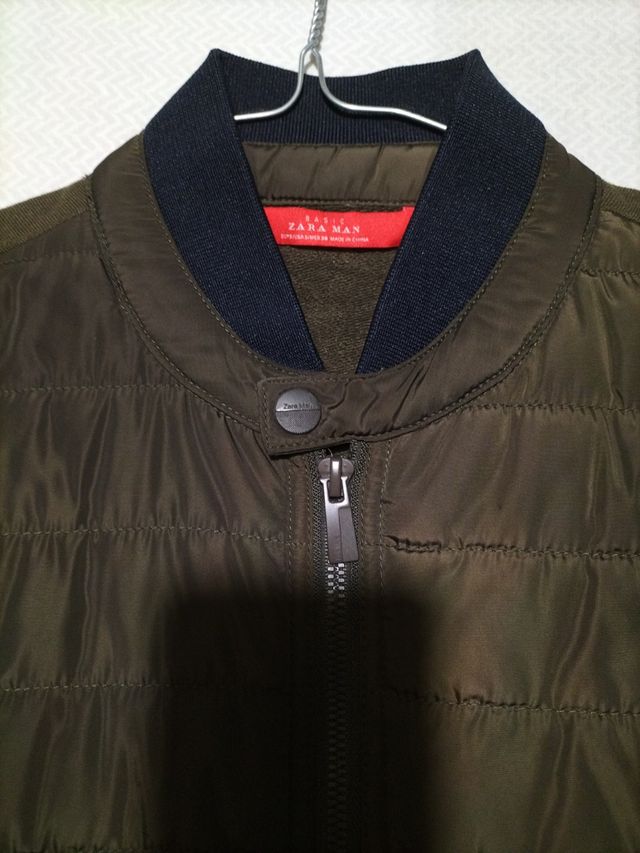 chaleco verde de zara 