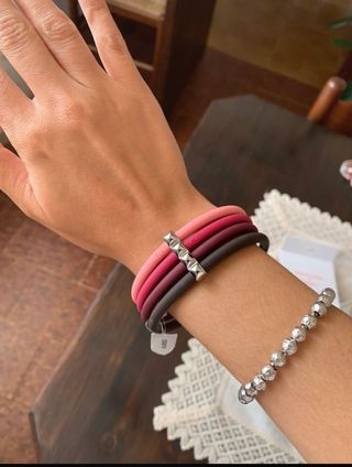 Bracciale acciaio e silicone 
