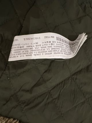Parka verde Zara