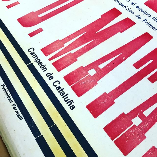 Cartel original 70x100 R.C.D Español - C.D. Mataró