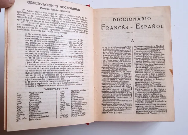 Antiguo Diccionario Francés Español