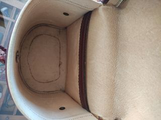 Bolso rigido piel vintage artesanal