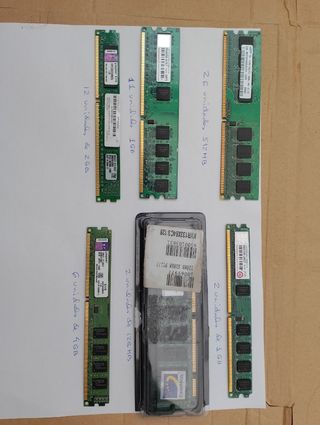 MEMORIAS RAM DE 1,2,4 GB.