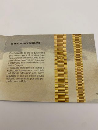 Libreto su Rolex Oyster año 1989